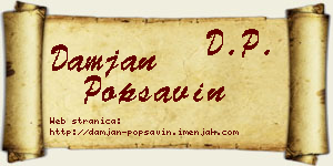 Damjan Popsavin vizit kartica